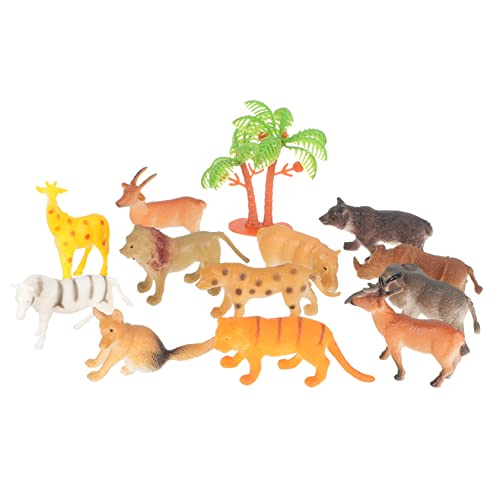 Ipetboom 12 Stück Teiliges Miniatur Waldtiere Figuren aus Kunststoff Realistische Dschungeltiere mit Lebendigen Details Robustes Material als Partydeko und Shower von Ipetboom