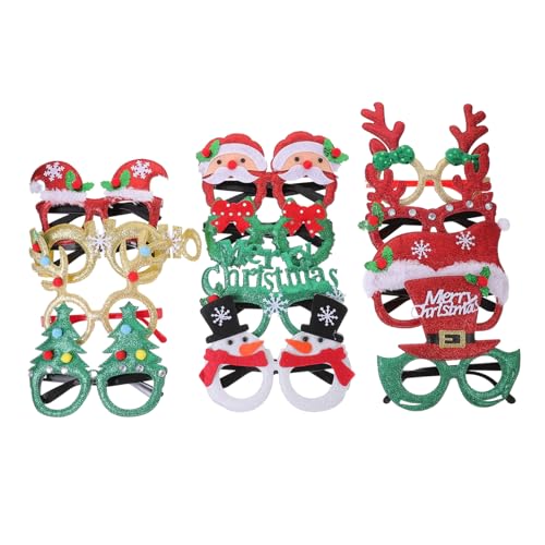 Ipetboom 12 Stück Teiliges Set Weihnachtsbrillen aus Kunststoff Lustige Festtagsaccessoires für Weihnachten Partybrillen und Fotorequisiten für Unvergessliche Ipetboom 12 Stück Teiliges Set Weihnachtsbrillen aus Kunststoff Lustige Festtagsaccessoires für Weihnachten Partybrillen und Fotorequisiten für Unvergessliche von Ipetboom