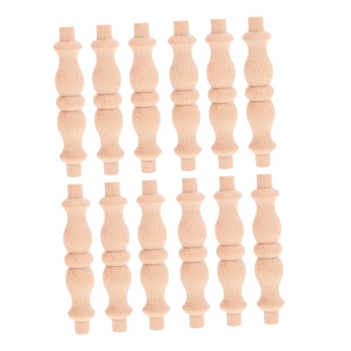 Ipetboom 12 Stück Unlackierte Baluster Spindeln aus Massivem Holz für Möbelreparatur und Diy Projekte Dekorative Holzsäulen für Weinregale und Innenräume Ipetboom 12 Stück Unlackierte Baluster Spindeln aus Massivem Holz für Möbelreparatur und Diy Projekte Dekorative Holzsäulen für Weinregale und Innenräume von Ipetboom