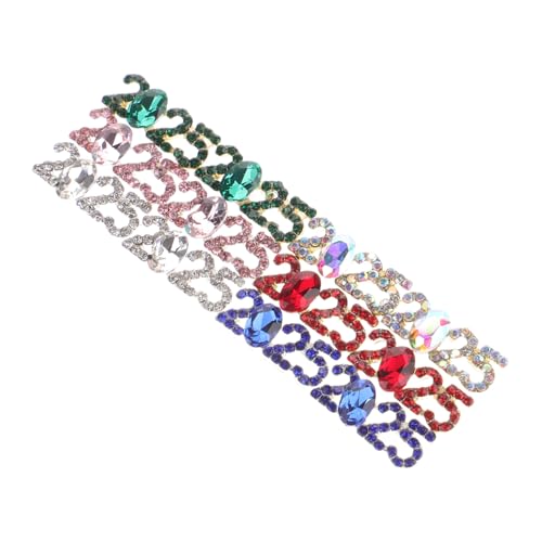 Ipetboom 12 Stück Voller Diamantnagelschmuck Maniküre Kunst Strassnagelzauber LED Dekorationen Und Nagel Charme Nagelschmuck selber machen Nagel Zahlen Charms Nailart-Strasssteine Legierung von Ipetboom