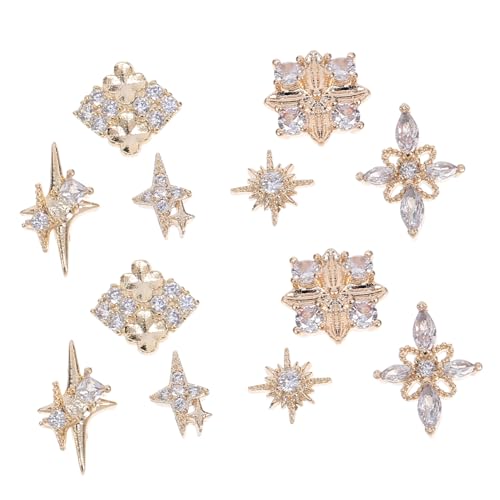 Ipetboom 12 Teiliges Nagelkunst Zubehör Charms Für Erwachsene Mehrere Größen Goldene Nagel Charms Und Edelsteine Glitzer Maniküre Diamantfarbene Nagelkunst Charms Strasssteine Nagel Ipetboom 12 Teiliges Nagelkunst Zubehör Charms Für Erwachsene Mehrere Größen Goldene Nagel Charms Und Edelsteine Glitzer Maniküre Diamantfarbene Nagelkunst Charms Strasssteine Nagel von Ipetboom