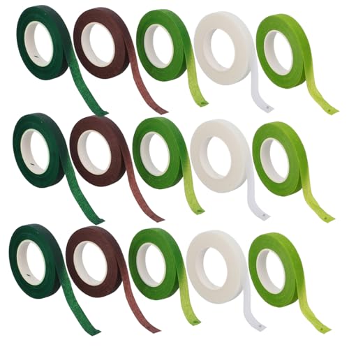 Ipetboom 15 Stück Teiliges Floristenband Bunte Selbstklebende Klebeflorist Tapes für Blumensträuße Stielwickel Hochzeit Bouquet Verpackung DIY Blumenarrangements Ipetboom 15 Stück Teiliges Floristenband Bunte Selbstklebende Klebeflorist Tapes für Blumensträuße Stielwickel Hochzeit Bouquet Verpackung DIY Blumenarrangements von Ipetboom