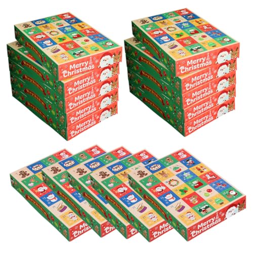 Ipetboom 15 Stück Teiliges Tage Leere Pappboxen für DIY Weihnachtsgeschenke Kleine Schachteln als Countdown Geschenkverpackung für Süßigkeiten und Schokolade von Ipetboom