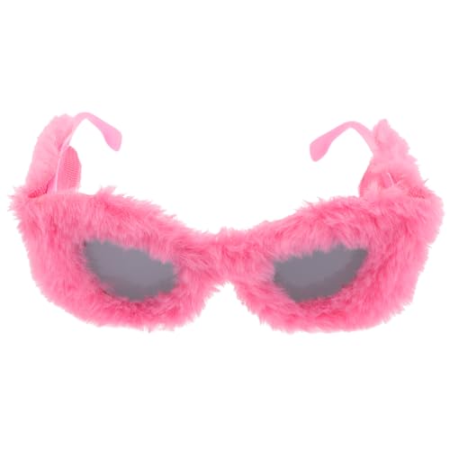 Ipetboom 1Paar Plüsch Sonnenbrille Kostümzubehör für Partys Kreative Foto Requisiten Bunten Farben für Geburtstagsfeiern Hochzeiten Festivals Einzigartiges Design für Spaß von Ipetboom