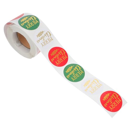 Ipetboom 1Rolle Weihnachtsgeschenk Tag Aufkleber Roll Selbstklebende Papieretiketten Für Verpackungen Und Dekoration Frohe Weihnachten Aufkleber Für Festliche Anlässe von Ipetboom