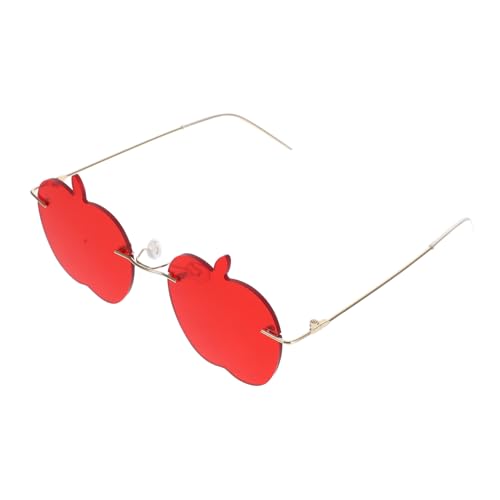 Ipetboom 1Stück Randlose Im Apfel Design Lustige Partybrille Für Unvergessliche Erinnerungen Witzige Fotorequisite Für Feiern Events Robustes Stylisches Accessoire von Ipetboom