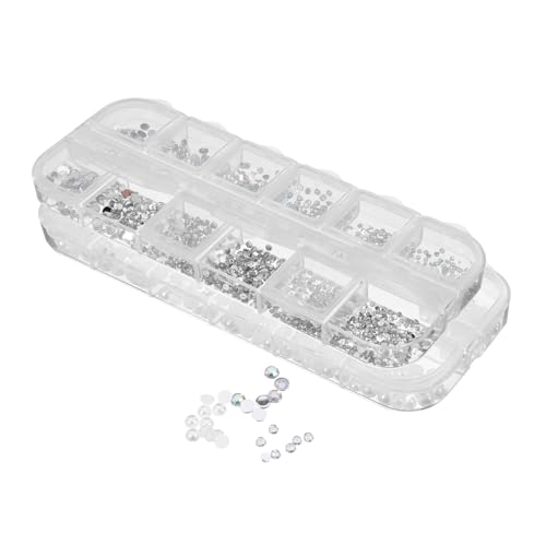 Ipetboom 2 Boxen Nagelzubehör Set Dekorationen Gold Set Nagelschmuck Charms Nagel Charms Nagelkunst Ornament Glitzer Nagel Charms Halloween Edelsteine Süße Nageldekoration Weißer von Ipetboom