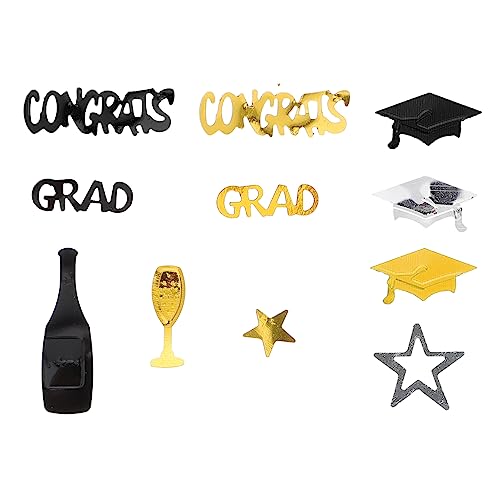 Ipetboom 2 Packungen Abschlussfeier Konfetti Tischdekoration für Graduierungsparty Schwarz Gold Silber Langlebig für Festliche Anlässe Ipetboom 2 Packungen Abschlussfeier Konfetti Tischdekoration für Graduierungsparty Schwarz Gold Silber Langlebig für Festliche Anlässe von Ipetboom