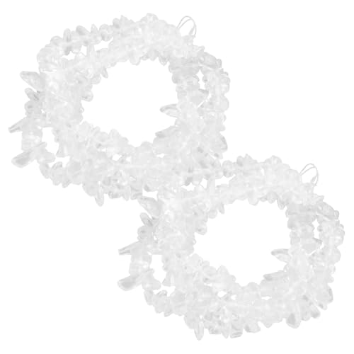 Ipetboom 2 Pcs Kristall Halskette Armband Perlen Schmuck Machen Perle Kreative DIY Perle Zubehör Weiß von Ipetboom