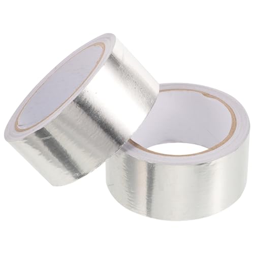 Ipetboom 2 Rollen Hochtemperatur Aluminium Folien Klebeband Isolierendes Klebeband Hitzebeständig für Lüftungs und Dichtungsanwendungen von Ipetboom