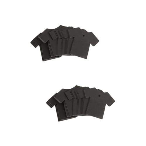 Ipetboom 2 Sätze Hängeetikett Aus Kraftpapier Kraft -tags Leere Versand -tags Stoff Kraftpapieretiketten Hängeetikett Aus Papier Weiße Papier -tags Hängende Etiketten Schwarz 100 Stücke * 2 von Ipetboom