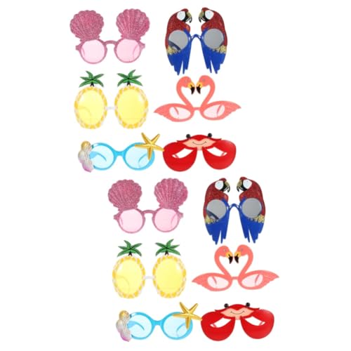 Ipetboom 2 Sätze Partybrillen Set Kostüm Hawaii Party Foto Requisiten Festival Sonnenbrille Party Sonnenbrille Party Brille Hawaii Party Brille Maskerade Party Foto 6 Stück * 2 von Ipetboom