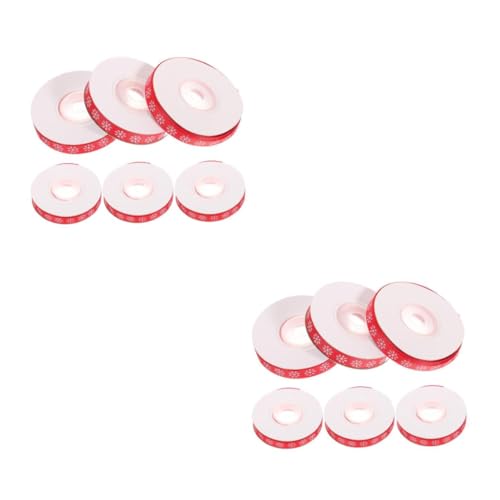 Ipetboom 2 Sätze Weihnachtsband Geschenkband Ribbon Christmas Decoration Dekoring Weihnachten Geschenkeband Hochzeit Organza Bogen Zubehör Selber Machen Diy-bänder Schleife Rot 6 Rollen * 2 von Ipetboom