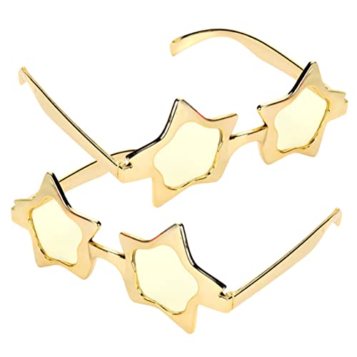 Ipetboom 2 Stück Cosplay -Brille Trendy UV geformt Männer lustige Brille schnapsgläser Silvester Brille Lustige Sonnenbrille Valentinstag Brillen Sterne Brillen Cosplay-Brille Golden Ipetboom 2 Stück Cosplay -Brille Trendy UV geformt Männer lustige Brille schnapsgläser Silvester Brille Lustige Sonnenbrille Valentinstag Brillen Sterne Brillen Cosplay-Brille Golden von Ipetboom