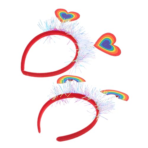 Ipetboom 2 Stück Farbenfrohe Herz Rainbow Haarreifen und Stilvolles Kopfschmuck für Partys Hochzeiten und Alltag Ipetboom 2 Stück Farbenfrohe Herz Rainbow Haarreifen und Stilvolles Kopfschmuck für Partys Hochzeiten und Alltag von Ipetboom