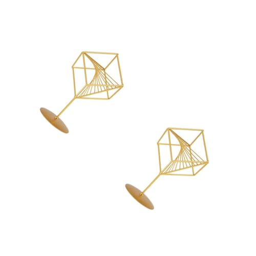 Ipetboom 2 Stück Geometrische Metallornamente Gold Iron Art Desktop Decor für Wohnzimmer und Büro Stilvolle Dekoration für für Hochzeiten Geburtstage und Besondere Anlässe von Ipetboom