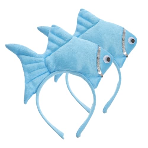 Ipetboom 2 Stück Goldfisch Stirnband Meereslebewesen Haarreif für Halloween Kindergeburtstag Cosplay Festliche Kostümaccessoires von Ipetboom