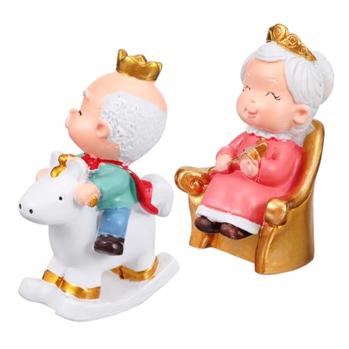 Ipetboom 2 Stück Goldhochzeit Tortenaufsätze für Opa und Oma Liebevolle Dekoration für Valentinstag und Hochzeiten Desktop Ornament zur Feier von Liebe und von Ipetboom
