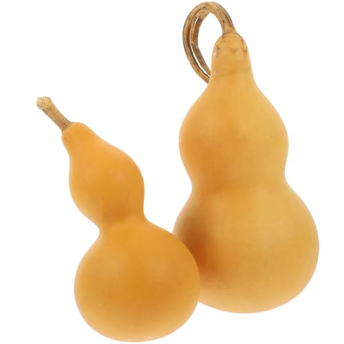 Ipetboom 2 Stück Gourd Ornament aus Natürlichem Dekoratives Tisch Accessoire für Stilvolle Wohnräume Handgefertigt für Zuhause und Büro von Ipetboom