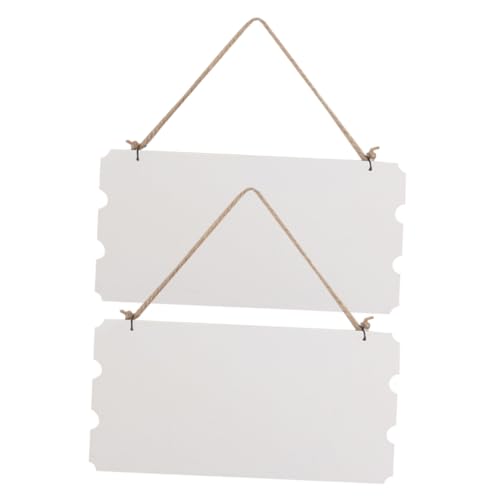 Ipetboom 2 Stück Holzschild Blanko Hängeschild für Diy Dekoration Unfertige Holzplatten für Geschäfte Cafés Hochzeiten Weiß von Ipetboom