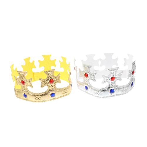Ipetboom 2 Stück Kronen Teilig mit Funkelnden Schmucksteinen Realistische Party und Bühnen Performance Requisiten für Jungen und Mädchen Goldene und Silberne Diademe Einfach Anzubringen Ipetboom 2 Stück Kronen Teilig mit Funkelnden Schmucksteinen Realistische Party und Bühnen Performance Requisiten für Jungen und Mädchen Goldene und Silberne Diademe Einfach Anzubringen von Ipetboom