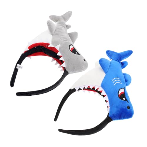 Ipetboom 2 Stück Lustiges Hai Stirnband Niedliche Meeres Tier Haarreifen für Bequemer Sicherer Sitz für Themenpartys Karneval Cosplay und Festliche Anlässe von Ipetboom