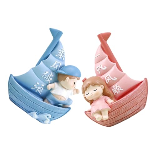 Ipetboom 2 Stück Resin Segelboot mit Jungen und Mädchen Statue Miniatur Tortendekoration für Hochzeiten und Feiern für Kuchen und Desserts Ipetboom 2 Stück Resin Segelboot mit Jungen und Mädchen Statue Miniatur Tortendekoration für Hochzeiten und Feiern für Kuchen und Desserts von Ipetboom