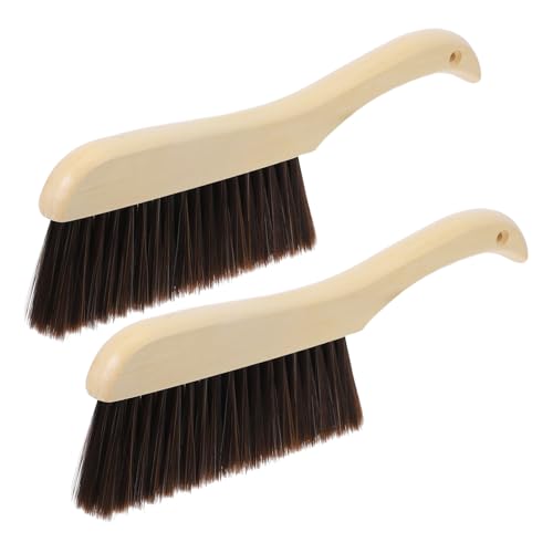 Ipetboom 2 Stück Staubbesen mit Langem Holzgriff Weiche Borsten für Effektive von Bett und Sofa für Möbelpflege und Staubentfernung von Ipetboom