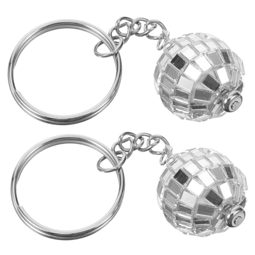 Ipetboom 2 Stück Teiliges Ball schlüsselanhänger Robustem Kunststoff und Zinklegierung Retro Jahre Hängedekoration für Rucksack Geldbörse und Schlüsselbund DIY Zubehör von Ipetboom
