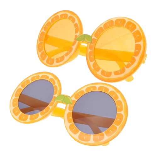 Ipetboom 2 Zitronen-orangen-sonnenbrillen: Neuartige Partybrille Mit Obstthema, Lustige Brillen Für Tropische Luau-party-fotoautomaten-requisiten von Ipetboom