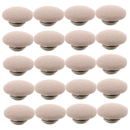 Ipetboom 20 Stück Ersatzknöpfe Für Baseballkappenoberteile, Mit Stoff Überzogene Hutknöpfe Ersetzen, Reparieren, Für Blusen, Jeans, Nähen, 17 Mm, Runde Verschlüsse, Khaki Ipetboom 20 Stück Ersatzknöpfe Für Baseballkappenoberteile, Mit Stoff Überzogene Hutknöpfe Ersetzen, Reparieren, Für Blusen, Jeans, Nähen, 17 Mm, Runde Verschlüsse, Khaki von Ipetboom