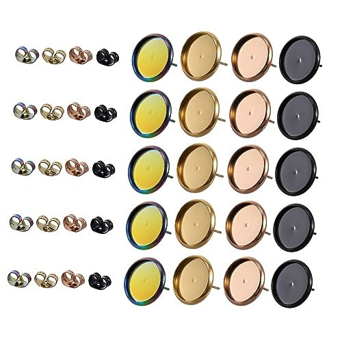 Ipetboom 20 Stück Ohrringbasis Kissen Perlen Zucht Ohrringe für die Schmuckherstellung Piercing rostfrei Edelstein-Ohrring-Einstellungen Tablett mit Ohrringlünette Legierung Ipetboom 20 Stück Ohrringbasis Kissen Perlen Zucht Ohrringe für die Schmuckherstellung Piercing rostfrei Edelstein-Ohrring-Einstellungen Tablett mit Ohrringlünette Legierung von Ipetboom