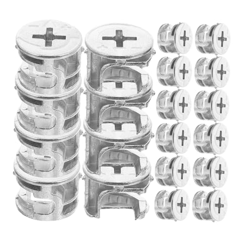 Ipetboom 20 Stück Teiliges Exzenter Cam Locks Metall Möbelschloss Schrauben Unsichtbare Verbindungselemente für Schrank Kommode Tisch Robuste Montage Vielseitig für DIY Möbelbau von Ipetboom