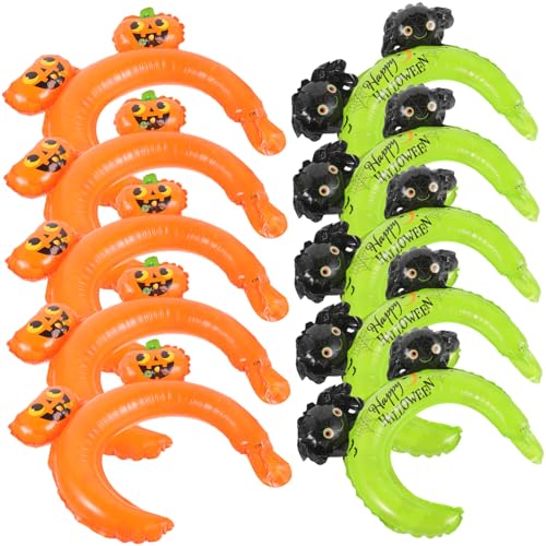 Ipetboom 20 Stück Teiliges Halloween Luftballon Stirnband Aufblasbare Haarreifen mit Kürbis und Spinnendesign Bunte Partydekoration für Innenbereich Wiederverwendbar und Sicher für Ipetboom 20 Stück Teiliges Halloween Luftballon Stirnband Aufblasbare Haarreifen mit Kürbis und Spinnendesign Bunte Partydekoration für Innenbereich Wiederverwendbar und Sicher für von Ipetboom