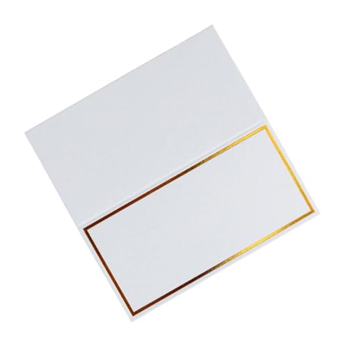 Ipetboom 20 Stück Teiliges Tischkarten Hochzeit Effekt und Heißfolienprägung Elegante Namenskarten in Perlmuttweiß und Gold für Party Bankett Restaurant Moderne Tischdekoration von Ipetboom