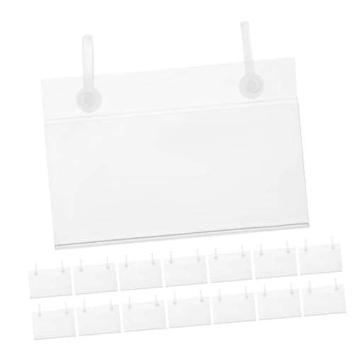 Ipetboom 20 Stück Teiliges Transparente Preisschildhalter aus Stabilem PVC mit Doppelseitigem Haken Wiederverwendbare Namensschild Organizer für Ladenregale Körbe und Vorratsräume Ipetboom 20 Stück Teiliges Transparente Preisschildhalter aus Stabilem PVC mit Doppelseitigem Haken Wiederverwendbare Namensschild Organizer für Ladenregale Körbe und Vorratsräume von Ipetboom