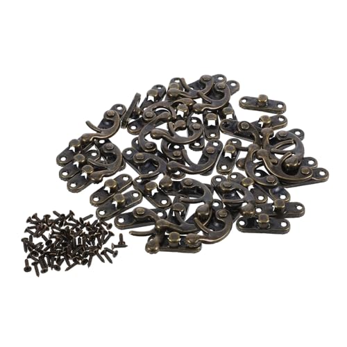 Ipetboom 20 Stück Teiliges Vintage Hakenverschluss mit Geschwungenem Design für Schmuck und Kosmetikboxen Montageschrauben Antik Grünem Rechter Haken Ipetboom 20 Stück Teiliges Vintage Hakenverschluss mit Geschwungenem Design für Schmuck und Kosmetikboxen Montageschrauben Antik Grünem Rechter Haken von Ipetboom