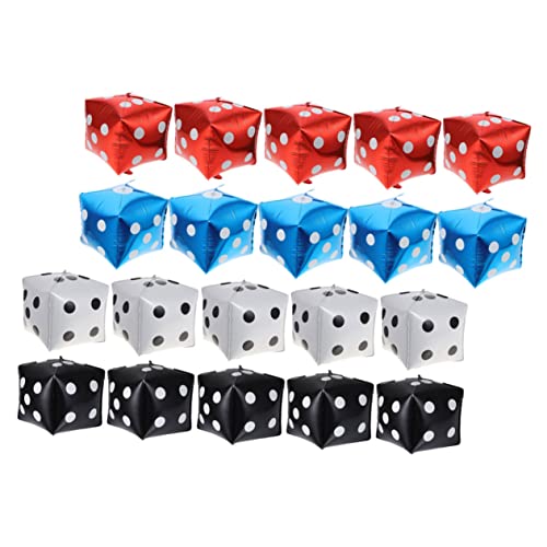 Ipetboom 20 Stück Teiliges Würfelballon Aluminiumfolie Rot Blau Dekorative Party luftballons für Kindergeburtstag Indoor Outdoor feierdeko von Ipetboom
