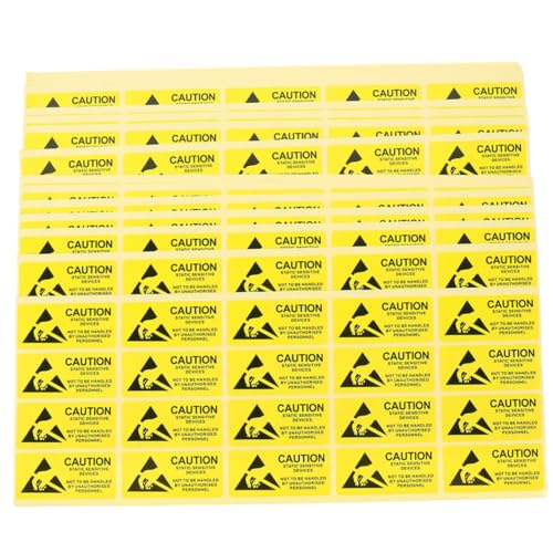 Ipetboom 200 Stück Static Warnetiketten Selbstklebend Langlebige Esd Caution Labels mit Starkem Haftkleber Sichtbare Elektrostatik Warnaufkleber für Empfindliche Elektronische Geräte Ipetboom 200 Stück Static Warnetiketten Selbstklebend Langlebige Esd Caution Labels mit Starkem Haftkleber Sichtbare Elektrostatik Warnaufkleber für Empfindliche Elektronische Geräte von Ipetboom