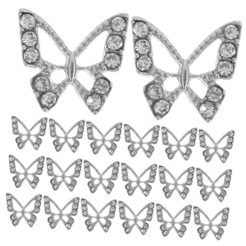 Ipetboom 20Stücke Nagelschmetterlings Charms für Nagelkunst Langlebige Dekoration für Hochzeiten Geburtstagsfeiern und DIY Projekte für Individuellen von Ipetboom