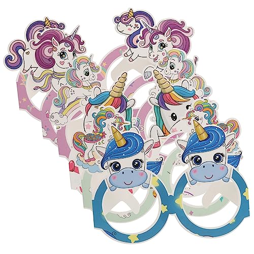 Ipetboom 24 Paare Einhorn Partybrillen für Kindergeburtstag Wiederverwendbare Dekorationen für Unvergessliche Feiern für Hochzeiten Weihnachtsfeiern und von Ipetboom