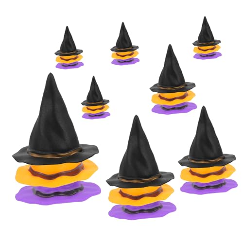 Ipetboom 24 Stück Halloween Mini Hexenhüte Partyhüte für Flaschen Vielseitige Deko für Halloween Karneval und Partys aus Robustem für Kreative Diy Projekte von Ipetboom