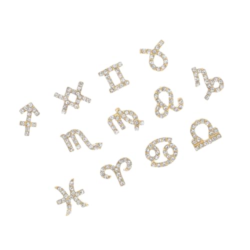 Ipetboom 24 Stück Teiliges Nagel Charms Metall mit Vollverzierte Strasssteinen Langlebige Nail Decorations für DIY Nageldesign Geeignet für Party Hochzeit Geburtstag Modische Fingernagel von Ipetboom