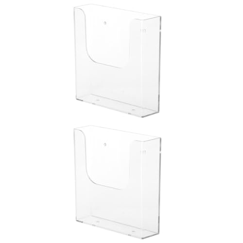 Ipetboom 2Stücke Wandmontierter Broschürenhalter Transparente Dokumentenablage für Büro Organizer für Zeitschriften und Prospekte Langlebiger Einfache Installation Klare Ipetboom 2Stücke Wandmontierter Broschürenhalter Transparente Dokumentenablage für Büro Organizer für Zeitschriften und Prospekte Langlebiger Einfache Installation Klare von Ipetboom