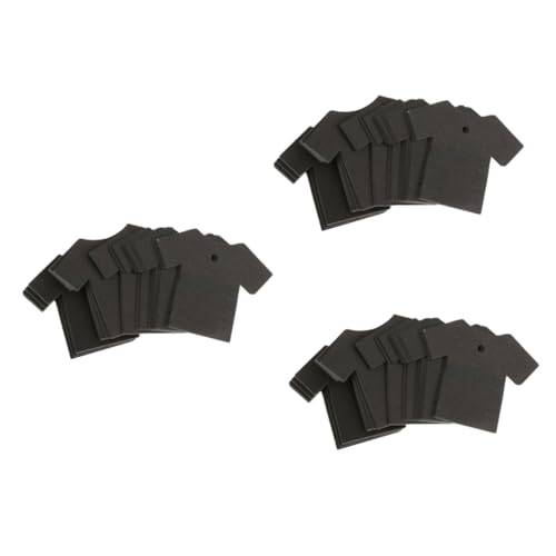 Ipetboom 3 Sätze Hängeetikett Aus Kraftpapier Stoff Kraftpapieretiketten Weiße Papier -tags Etiketten Aus Kraftpapier Hängende Etiketten Hängeetikett Aus Papier Schwarz 100 Stücke * 3 von Ipetboom