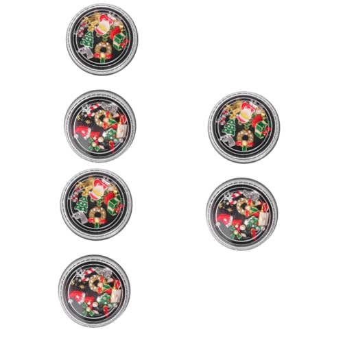 Ipetboom 3 Sätze Nagelpflaster Nagelkunst-anhänger Weihnachtliche Nailart-dekoration Weihnachtsnagelscheiben Nagel Strass Weihnachts-maniküre-schmuck Legierung Colorful 2boxen*3 von Ipetboom