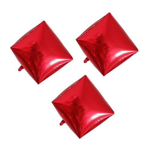 Ipetboom 3 Stück Aluminium Folienballons Rot Dekoration für Geburtstagsfeiern Hochzeiten und Festivals von Ipetboom