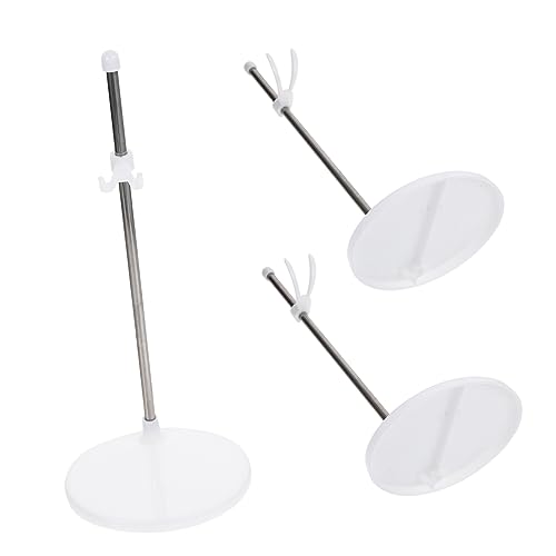 Ipetboom 3 Stück Teiliges Puppenständer Verstellbare Halterung für Mini Puppen für Präsentation von Figuren Kleidung und Accessoires und Einfach zu Montieren von Ipetboom