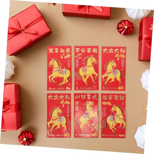 Ipetboom 300 Stk. Rote Umschläge Jahr Des Pferdes Robuste Papiertaschen mit Lunar Pferde Festliche Hongbao für Frühlingsfest und Neujahrsfeiern Ipetboom 300 Stk. Rote Umschläge Jahr Des Pferdes Robuste Papiertaschen mit Lunar Pferde Festliche Hongbao für Frühlingsfest und Neujahrsfeiern von Ipetboom