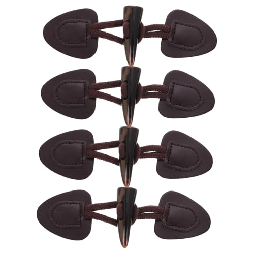 Ipetboom 4 Sets Braune Knebelknöpfe Für Pullover Harz Baumwollseil Knebelknöpfe Für Mäntel Knebelverschlüsse Zum Nähen Von Pu Leder von Ipetboom